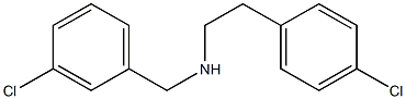 [2-(4-chlorophenyl)ethyl][(3-chlorophenyl)methyl]amine Structure