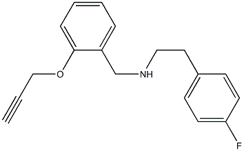 [2-(4-fluorophenyl)ethyl]({[2-(prop-2-yn-1-yloxy)phenyl]methyl})amine Structure