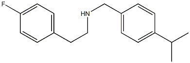 [2-(4-fluorophenyl)ethyl]({[4-(propan-2-yl)phenyl]methyl})amine Structure