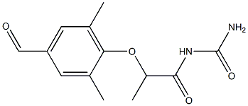 [2-(4-formyl-2,6-dimethylphenoxy)propanoyl]urea 구조식 이미지