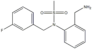 [2-(aminomethyl)phenyl]-N-[(3-fluorophenyl)methyl]methanesulfonamide Structure
