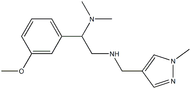 [2-(dimethylamino)-2-(3-methoxyphenyl)ethyl][(1-methyl-1H-pyrazol-4-yl)methyl]amine Structure