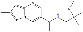 [2-(dimethylamino)-2-methylpropyl](1-{2,7-dimethylpyrazolo[1,5-a]pyrimidin-6-yl}ethyl)amine 구조식 이미지