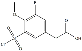 [3-(chlorosulfonyl)-5-fluoro-4-methoxyphenyl]acetic acid Structure