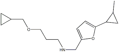 [3-(cyclopropylmethoxy)propyl]({[5-(2-methylcyclopropyl)furan-2-yl]methyl})amine Structure