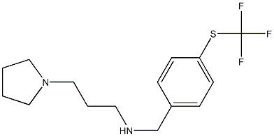 [3-(pyrrolidin-1-yl)propyl]({4-[(trifluoromethyl)sulfanyl]phenyl}methyl)amine 구조식 이미지