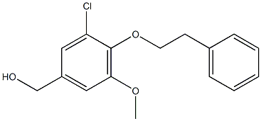 [3-chloro-5-methoxy-4-(2-phenylethoxy)phenyl]methanol Structure