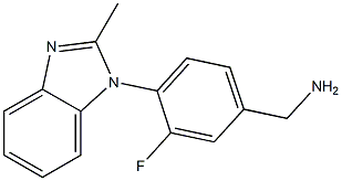 [3-fluoro-4-(2-methyl-1H-1,3-benzodiazol-1-yl)phenyl]methanamine Structure