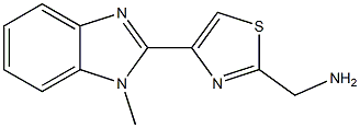 [4-(1-methyl-1H-1,3-benzodiazol-2-yl)-1,3-thiazol-2-yl]methanamine Structure