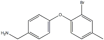 [4-(2-bromo-4-methylphenoxy)phenyl]methanamine Structure