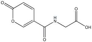 {[(2-oxo-2H-pyran-5-yl)carbonyl]amino}acetic acid 구조식 이미지