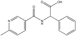 {[(6-methylpyridin-3-yl)carbonyl]amino}(phenyl)acetic acid Structure