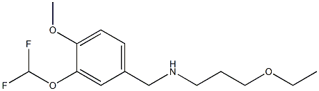 {[3-(difluoromethoxy)-4-methoxyphenyl]methyl}(3-ethoxypropyl)amine 구조식 이미지