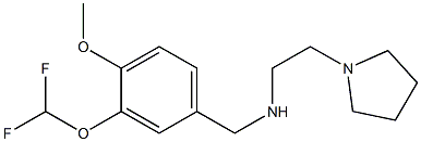 {[3-(difluoromethoxy)-4-methoxyphenyl]methyl}[2-(pyrrolidin-1-yl)ethyl]amine Structure