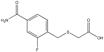 {[4-(aminocarbonyl)-2-fluorobenzyl]thio}acetic acid 구조식 이미지