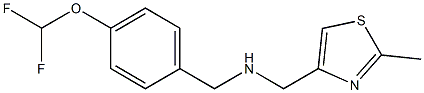 {[4-(difluoromethoxy)phenyl]methyl}[(2-methyl-1,3-thiazol-4-yl)methyl]amine Structure