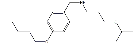 {[4-(pentyloxy)phenyl]methyl}[3-(propan-2-yloxy)propyl]amine Structure