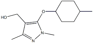 {1,3-dimethyl-5-[(4-methylcyclohexyl)oxy]-1H-pyrazol-4-yl}methanol Structure