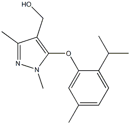 {1,3-dimethyl-5-[5-methyl-2-(propan-2-yl)phenoxy]-1H-pyrazol-4-yl}methanol Structure