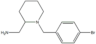 {1-[(4-bromophenyl)methyl]piperidin-2-yl}methanamine Structure