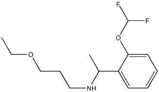 {1-[2-(difluoromethoxy)phenyl]ethyl}(3-ethoxypropyl)amine Structure