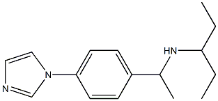 {1-[4-(1H-imidazol-1-yl)phenyl]ethyl}(pentan-3-yl)amine Structure