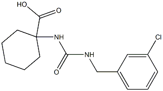 1-({[(3-chlorophenyl)methyl]carbamoyl}amino)cyclohexane-1-carboxylic acid 구조식 이미지