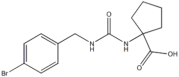 1-({[(4-bromophenyl)methyl]carbamoyl}amino)cyclopentane-1-carboxylic acid Structure