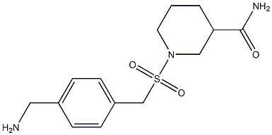 1-({[4-(aminomethyl)phenyl]methane}sulfonyl)piperidine-3-carboxamide 구조식 이미지