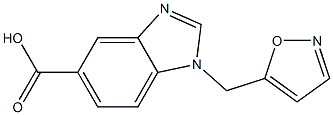 1-(1,2-oxazol-5-ylmethyl)-1H-1,3-benzodiazole-5-carboxylic acid 구조식 이미지