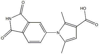 1-(1,3-dioxo-2,3-dihydro-1H-isoindol-5-yl)-2,5-dimethyl-1H-pyrrole-3-carboxylic acid Structure