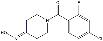 1-(4-chloro-2-fluorobenzoyl)piperidin-4-one oxime 구조식 이미지