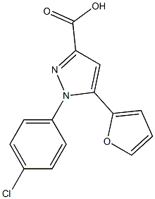 1-(4-chlorophenyl)-5-(furan-2-yl)-1H-pyrazole-3-carboxylic acid Structure