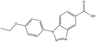 1-(4-ethoxyphenyl)-1H-1,2,3-benzotriazole-5-carboxylic acid 구조식 이미지