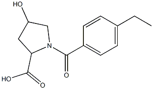 1-(4-ethylbenzoyl)-4-hydroxypyrrolidine-2-carboxylic acid Structure