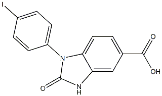 1-(4-iodophenyl)-2-oxo-2,3-dihydro-1H-1,3-benzodiazole-5-carboxylic acid 구조식 이미지