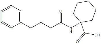 1-(4-phenylbutanamido)cyclohexane-1-carboxylic acid 구조식 이미지