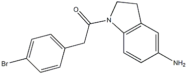 1-(5-amino-2,3-dihydro-1H-indol-1-yl)-2-(4-bromophenyl)ethan-1-one Structure