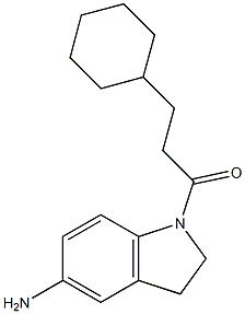 1-(5-amino-2,3-dihydro-1H-indol-1-yl)-3-cyclohexylpropan-1-one Structure