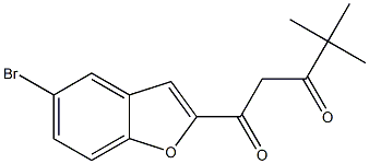 1-(5-bromo-1-benzofuran-2-yl)-4,4-dimethylpentane-1,3-dione 구조식 이미지