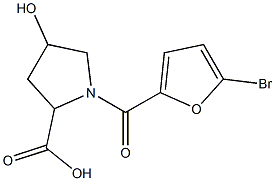 1-(5-bromo-2-furoyl)-4-hydroxypyrrolidine-2-carboxylic acid Structure