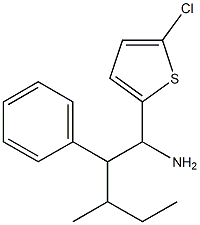 1-(5-chlorothiophen-2-yl)-3-methyl-2-phenylpentan-1-amine Structure