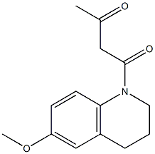 1-(6-methoxy-1,2,3,4-tetrahydroquinolin-1-yl)butane-1,3-dione Structure