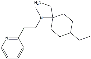 1-(aminomethyl)-4-ethyl-N-methyl-N-[2-(pyridin-2-yl)ethyl]cyclohexan-1-amine Structure