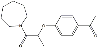 1-(azepan-1-yl)-2-(4-acetylphenoxy)propan-1-one 구조식 이미지