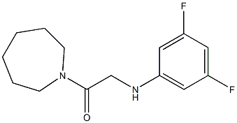 1-(azepan-1-yl)-2-[(3,5-difluorophenyl)amino]ethan-1-one Structure