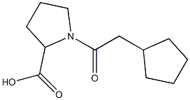 1-(cyclopentylacetyl)pyrrolidine-2-carboxylic acid Structure