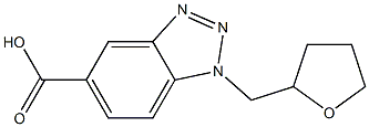 1-(oxolan-2-ylmethyl)-1H-1,2,3-benzotriazole-5-carboxylic acid 구조식 이미지