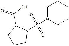 1-(piperidine-1-sulfonyl)pyrrolidine-2-carboxylic acid 구조식 이미지