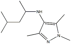 1,3,5-trimethyl-N-(4-methylpentan-2-yl)-1H-pyrazol-4-amine Structure